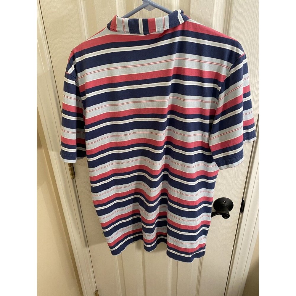 Peter Millar Mens Striped Polo Golf Shirt Large L Multi Color Striped - Picture 2 of 7